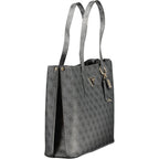 Schwarze Handtasche aus Polyurethan