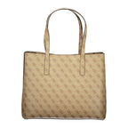 Damen-Handtasche aus beigem Polyurethan