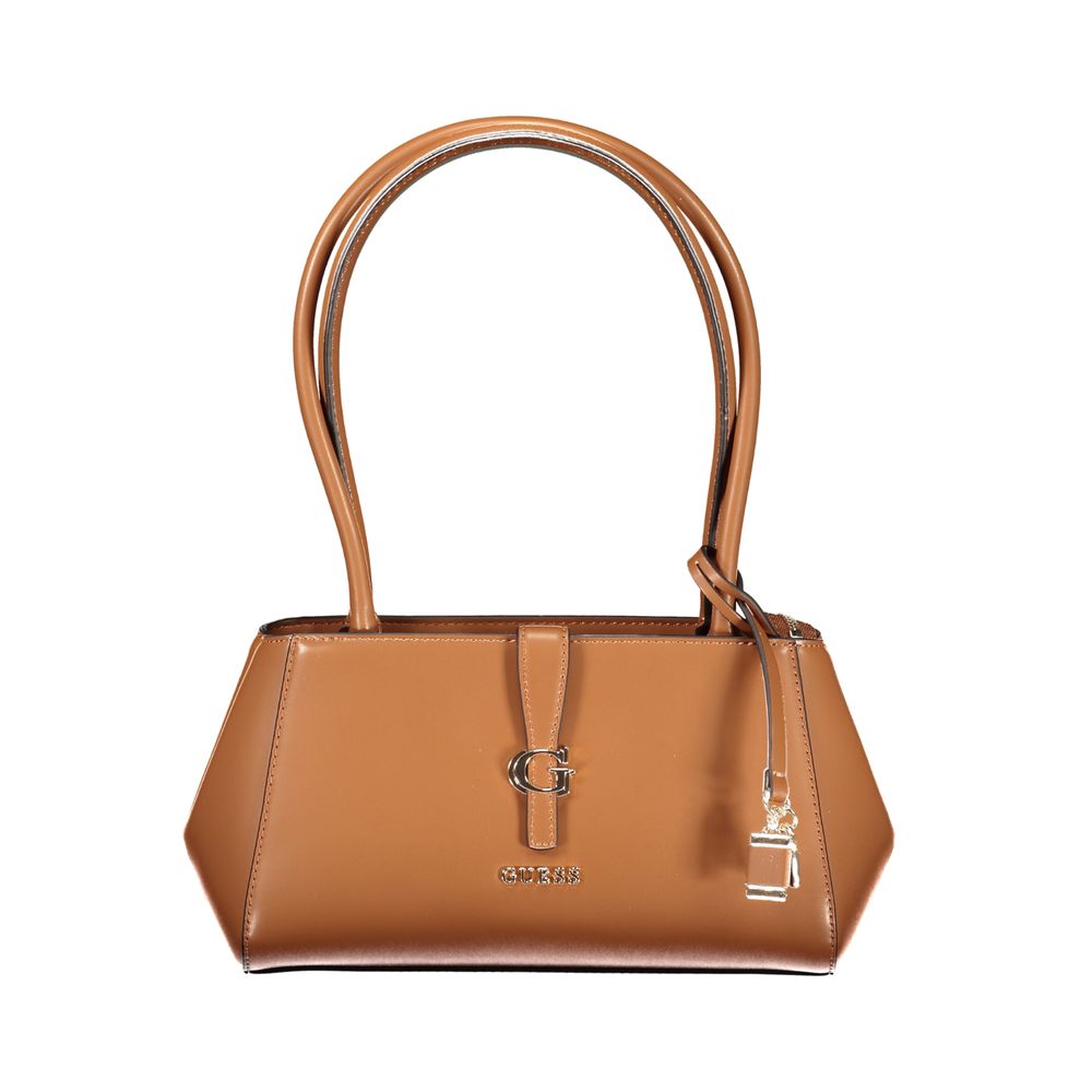 Damenhandtasche aus Polyurethan in Marrone