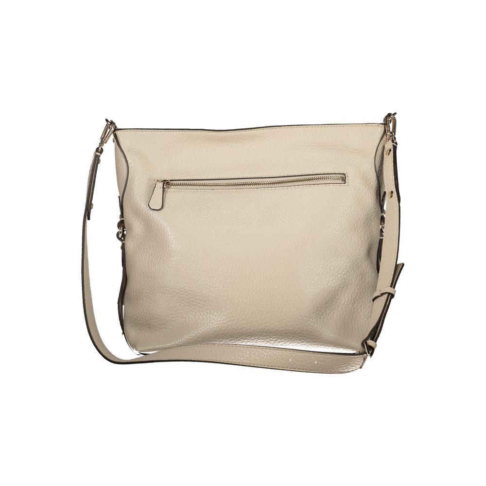 Beige Polyurethan Damentasche