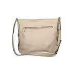 Beige Polyurethan Damentasche