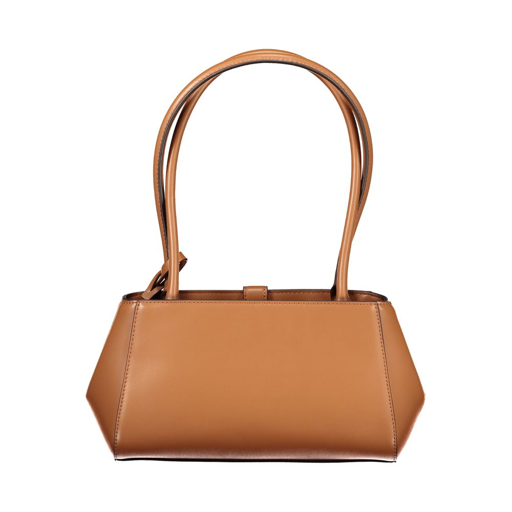 Damenhandtasche aus Polyurethan in Marrone