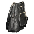 Schwarze Damen-Handtasche aus Polyurethan