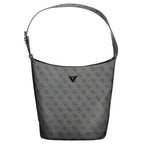 Schwarze Damen-Handtasche aus Polyurethan
