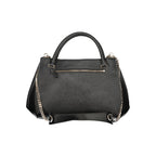 Schwarze Damen-Handtasche aus Polyurethan