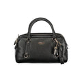 Schwarze Damen-Handtasche aus Polyurethan