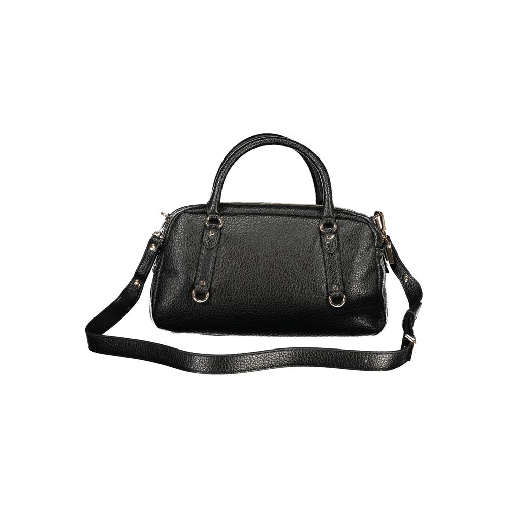 Schwarze Damen-Handtasche aus Polyurethan