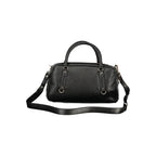 Schwarze Damen-Handtasche aus Polyurethan