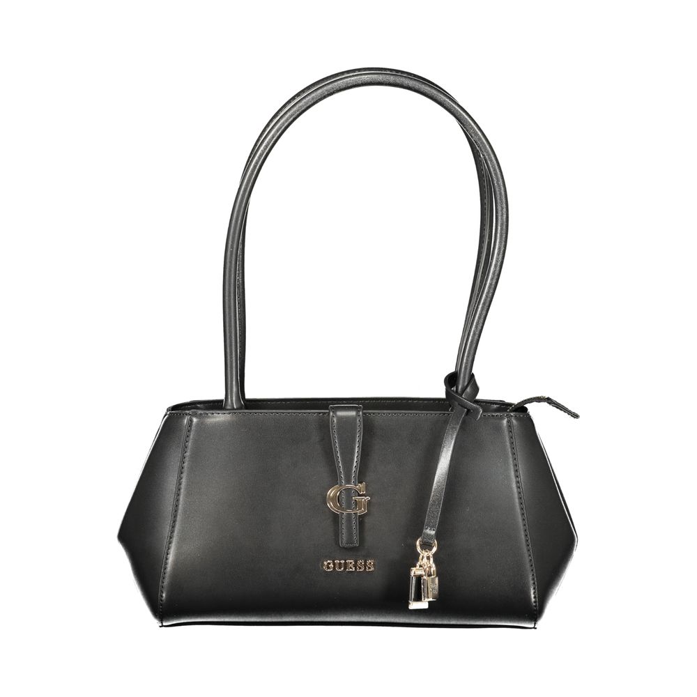 Nero Poliuretano Donna Schultertasche