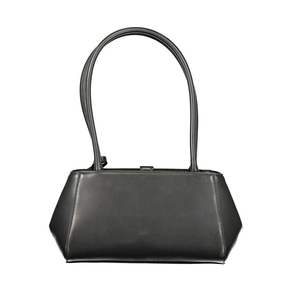 Nero Poliuretano Donna Schultertasche