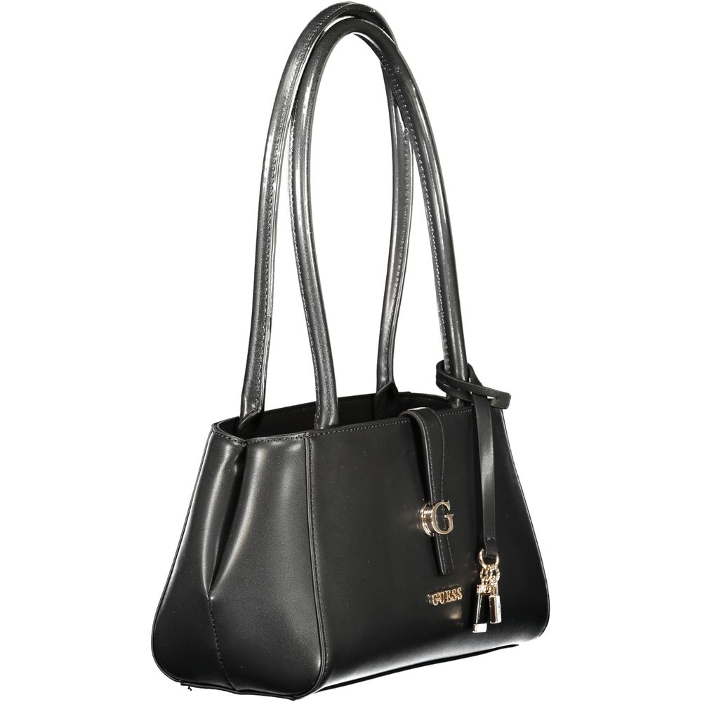 Nero Poliuretano Donna Schultertasche
