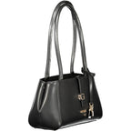 Nero Poliuretano Donna Schultertasche
