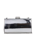 Graue Leder-Clutch