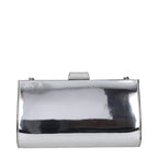 Graue Leder-Clutch