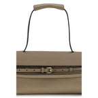 Beige Kalbsleder Bos Taurus Schultertasche