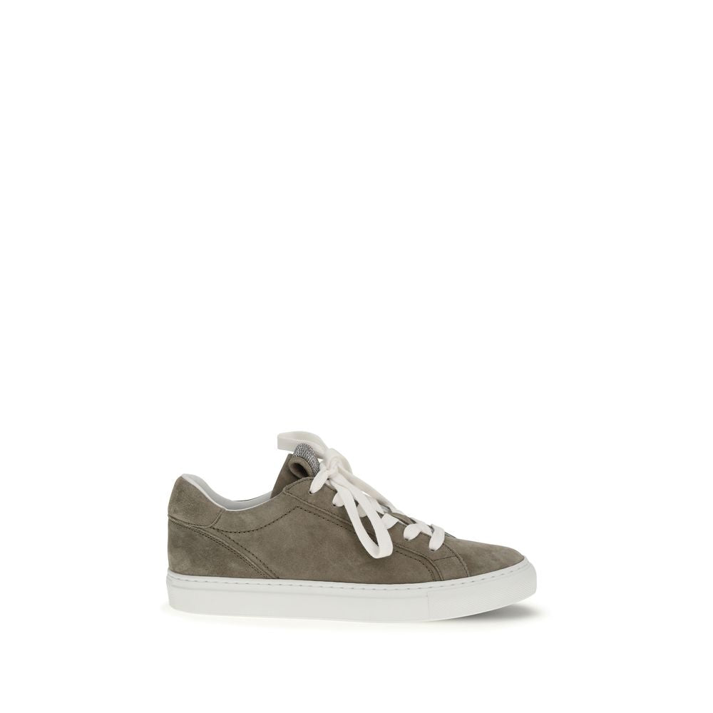 Graue Bos Taurus Kalbsleder-Sneakers