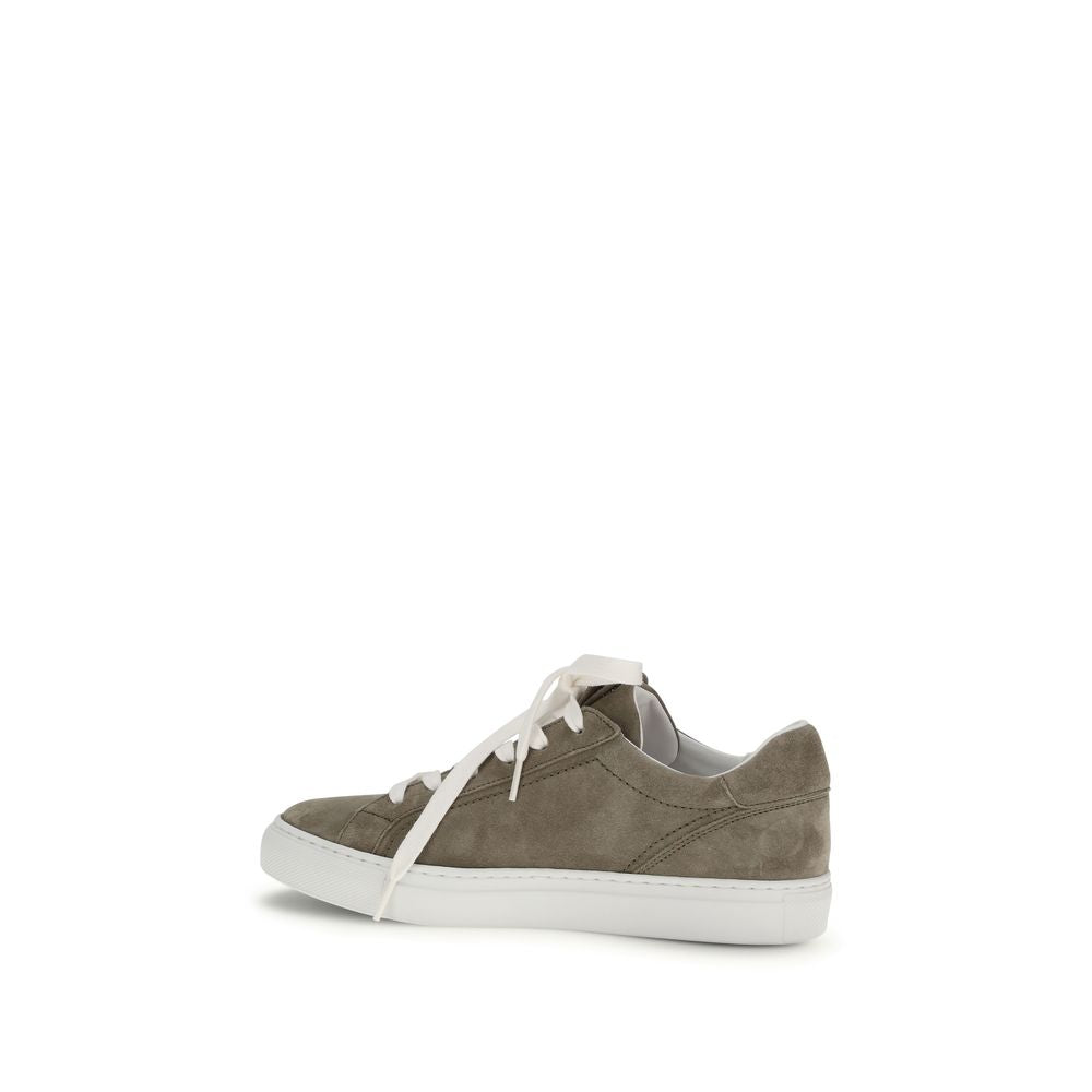 Graue Bos Taurus Kalbsleder-Sneakers