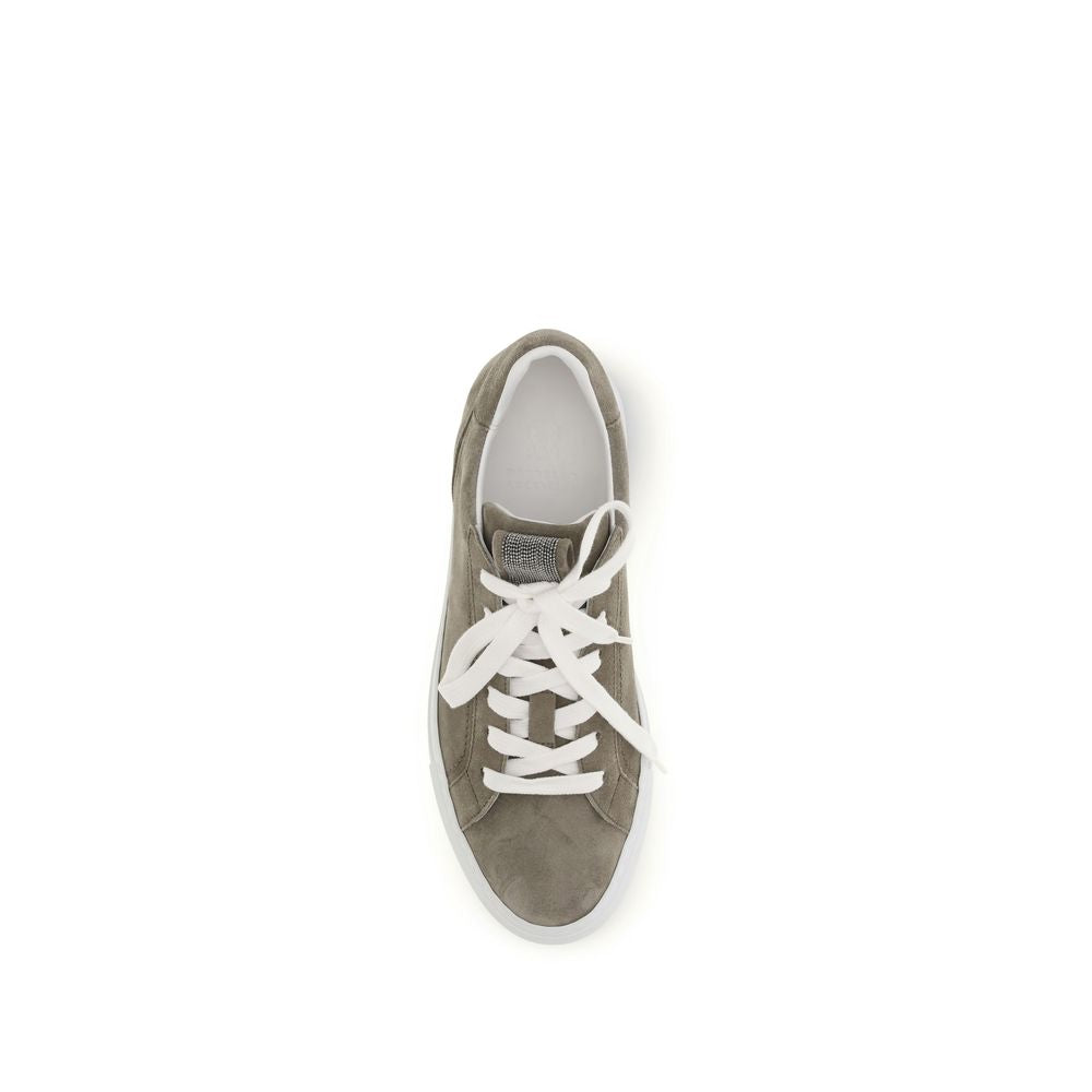 Graue Bos Taurus Kalbsleder-Sneakers