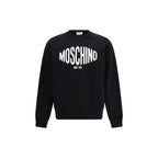 Schwarzer Baumwoll-Sweatshirt