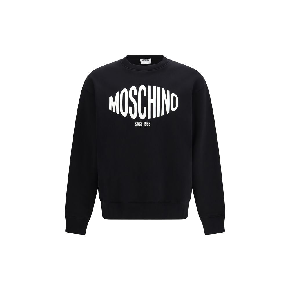 Schwarzer Baumwoll-Sweatshirt