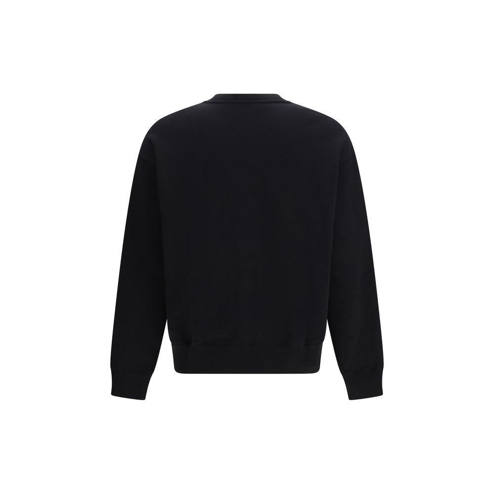 Schwarzer Baumwoll-Sweatshirt