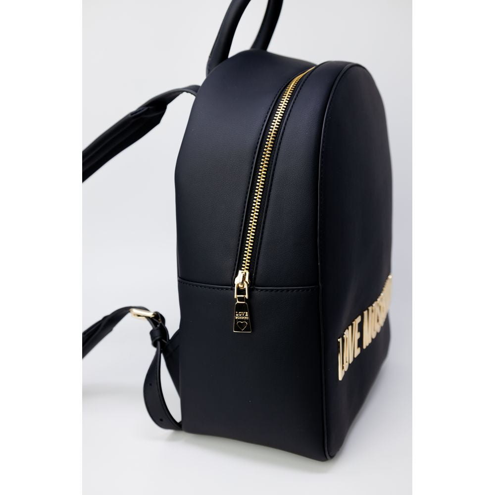 Schwarzer Rucksack aus Polyethylen