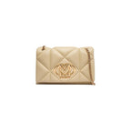 Beige Kunstleder Handtasche