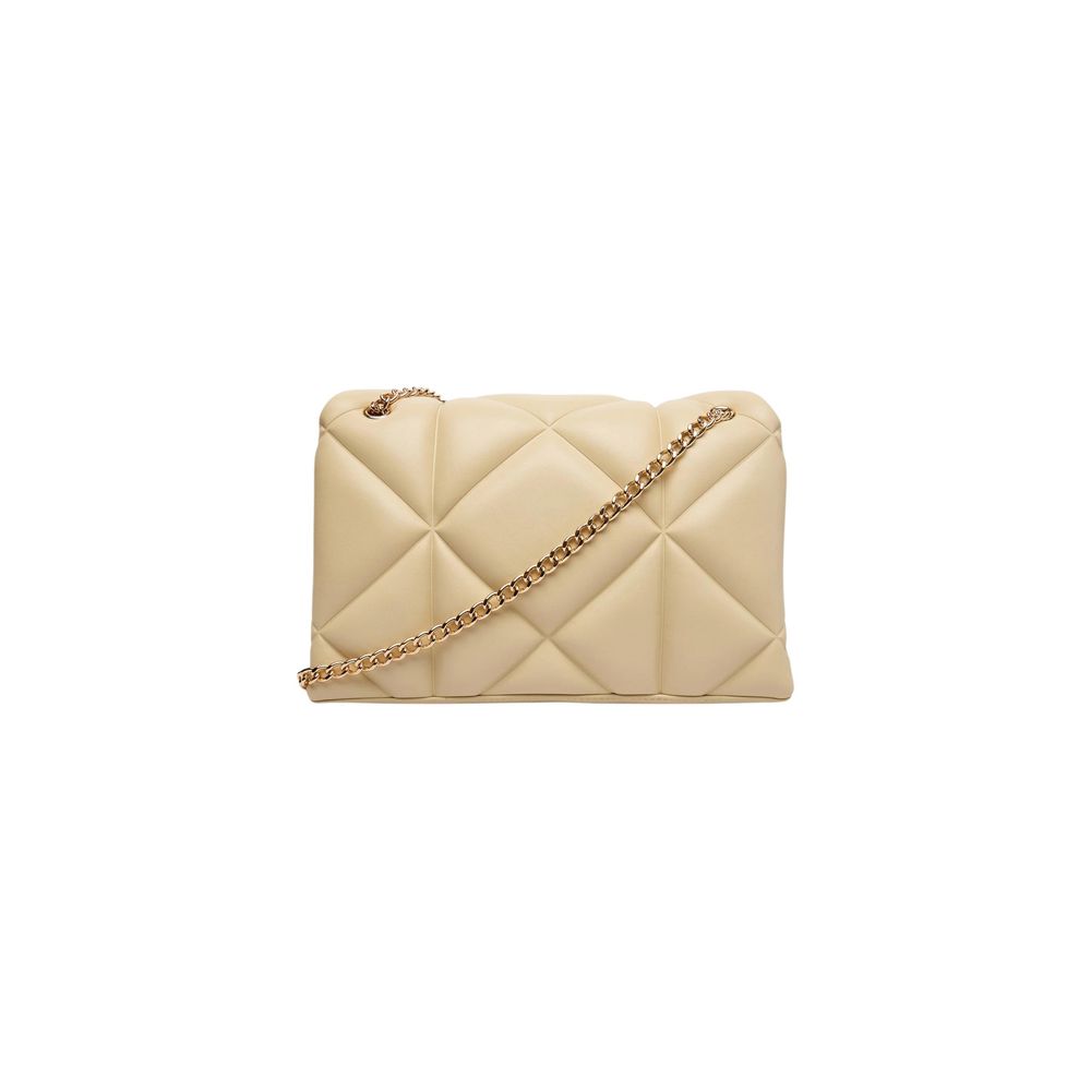 Beige Kunstleder Handtasche