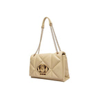 Beige Kunstleder Handtasche