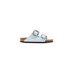 Blaue Kunstleder-Slipper