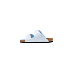 Blaue Kunstleder-Slipper