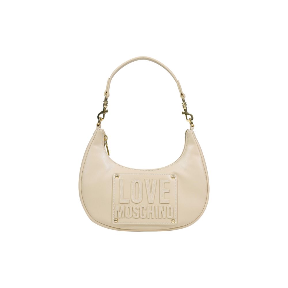 Cremefarbene Handtasche aus Polyethylen