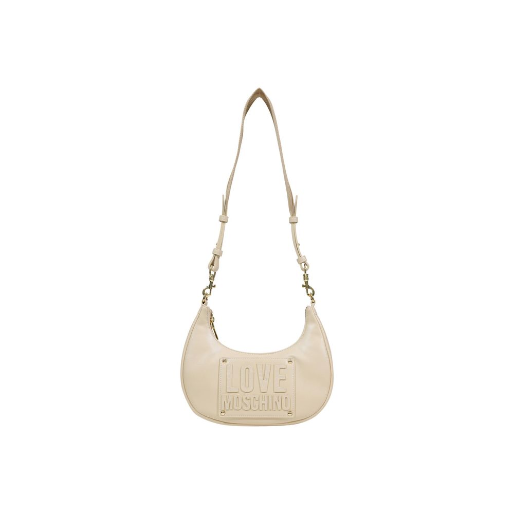 Cremefarbene Handtasche aus Polyethylen