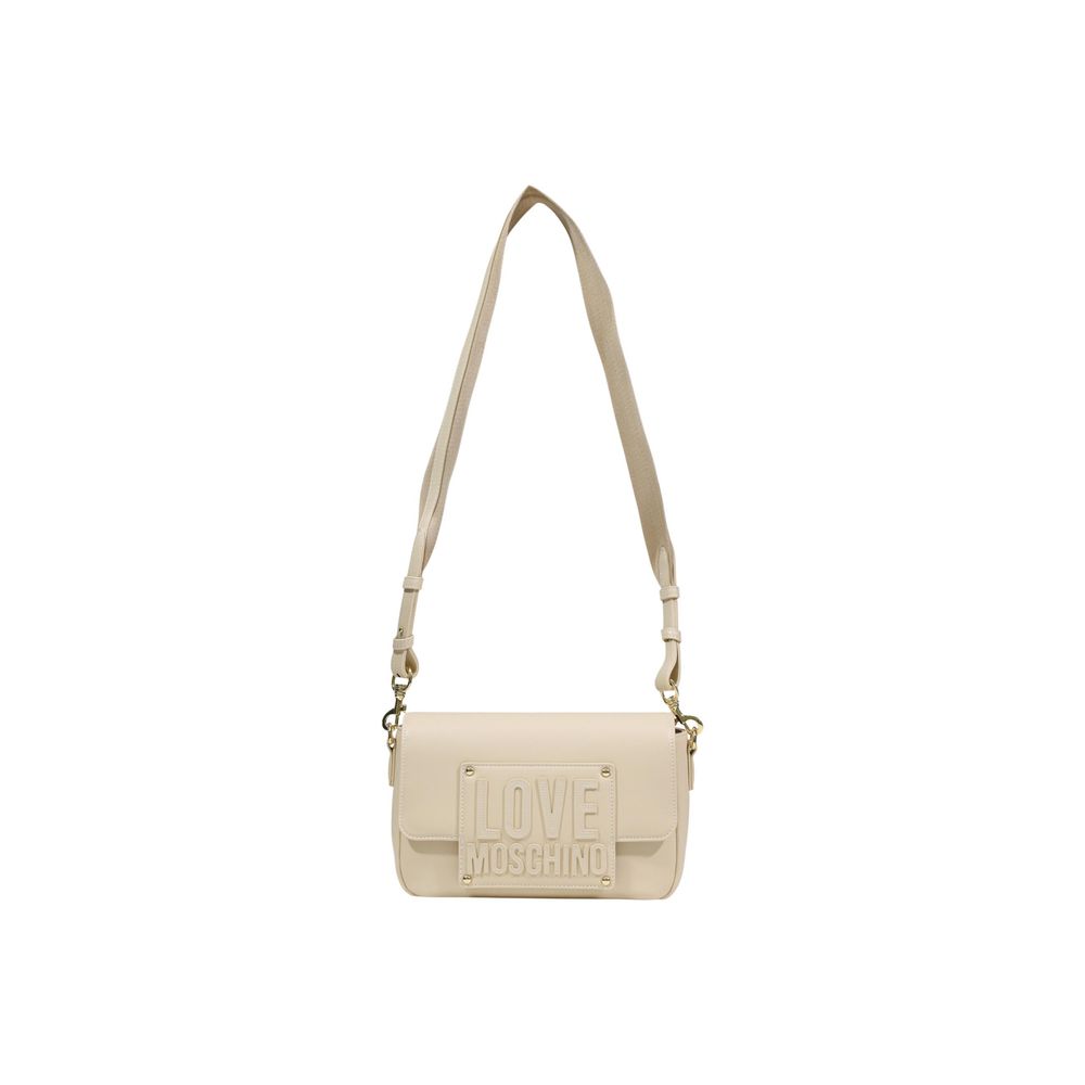 Cremefarbene Handtasche aus Polyethylen