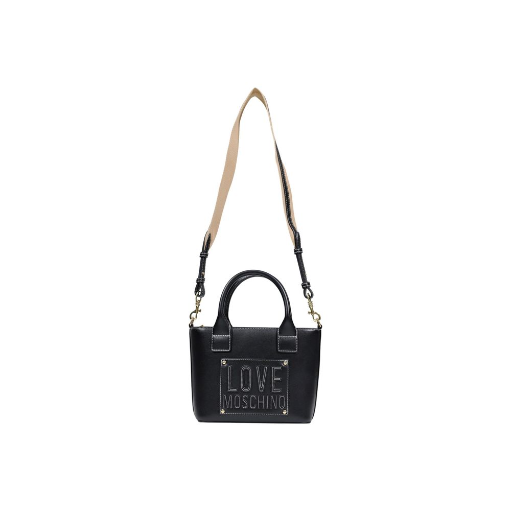 Schwarze Handtasche aus Polyethylen