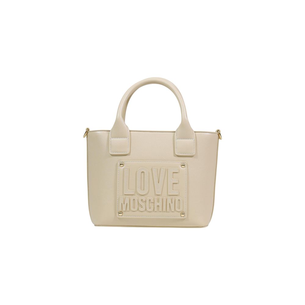 Cremefarbene Handtasche aus Polyethylen