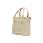 Cremefarbene Handtasche aus Polyethylen