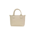 Cremefarbene Handtasche aus Polyethylen