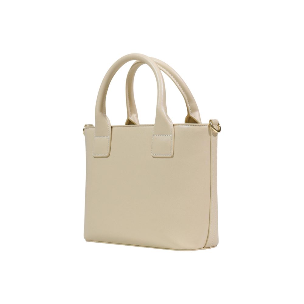 Cremefarbene Handtasche aus Polyethylen