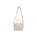 Cremefarbene Handtasche aus Polyethylen