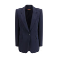 Blauer Triacetat-Blazer