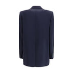 Blauer Triacetat-Blazer
