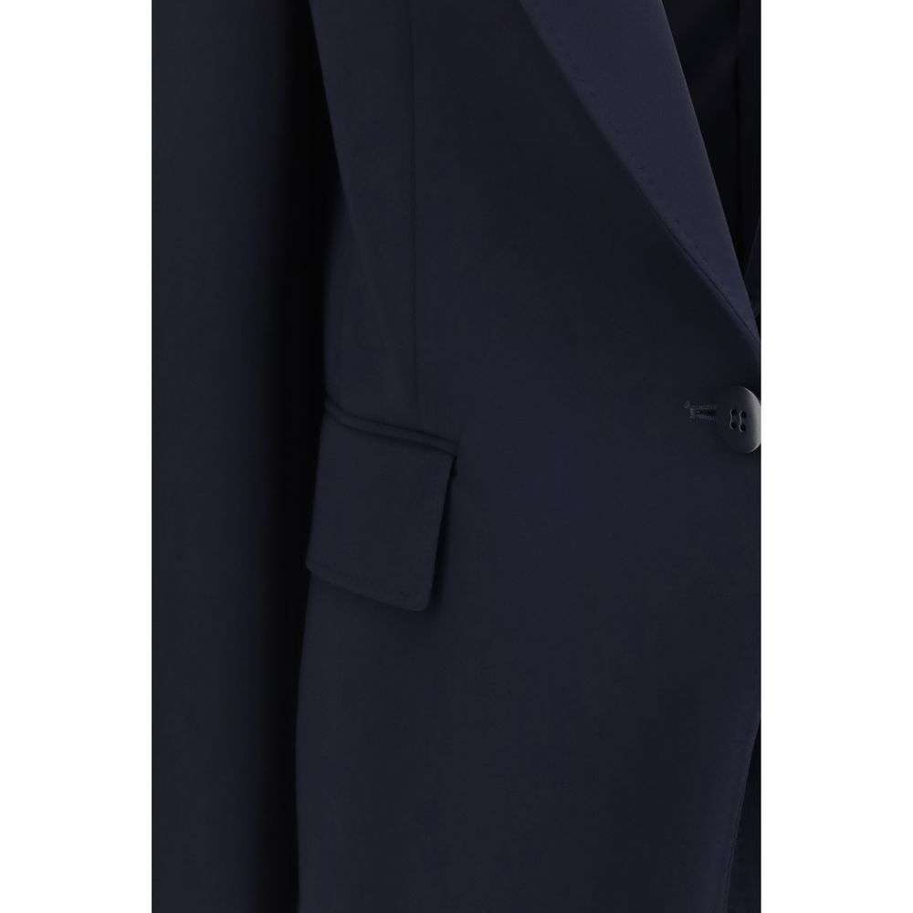 Blauer Triacetat-Blazer