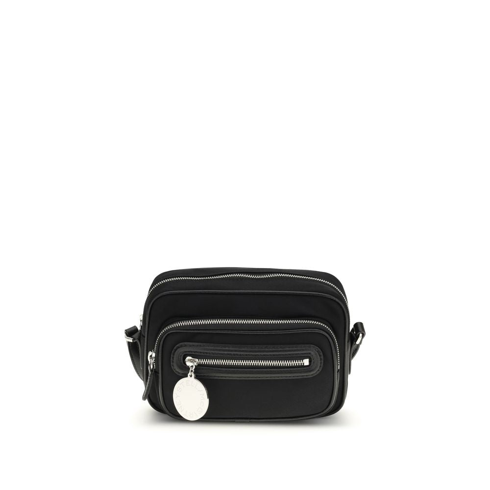 Schwarze Schultertasche aus Polyamid