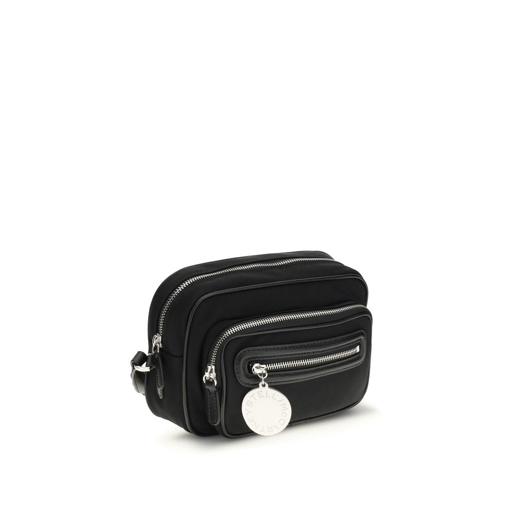 Schwarze Schultertasche aus Polyamid
