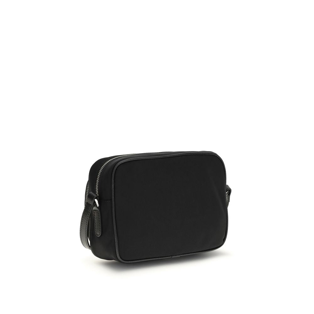 Schwarze Schultertasche aus Polyamid