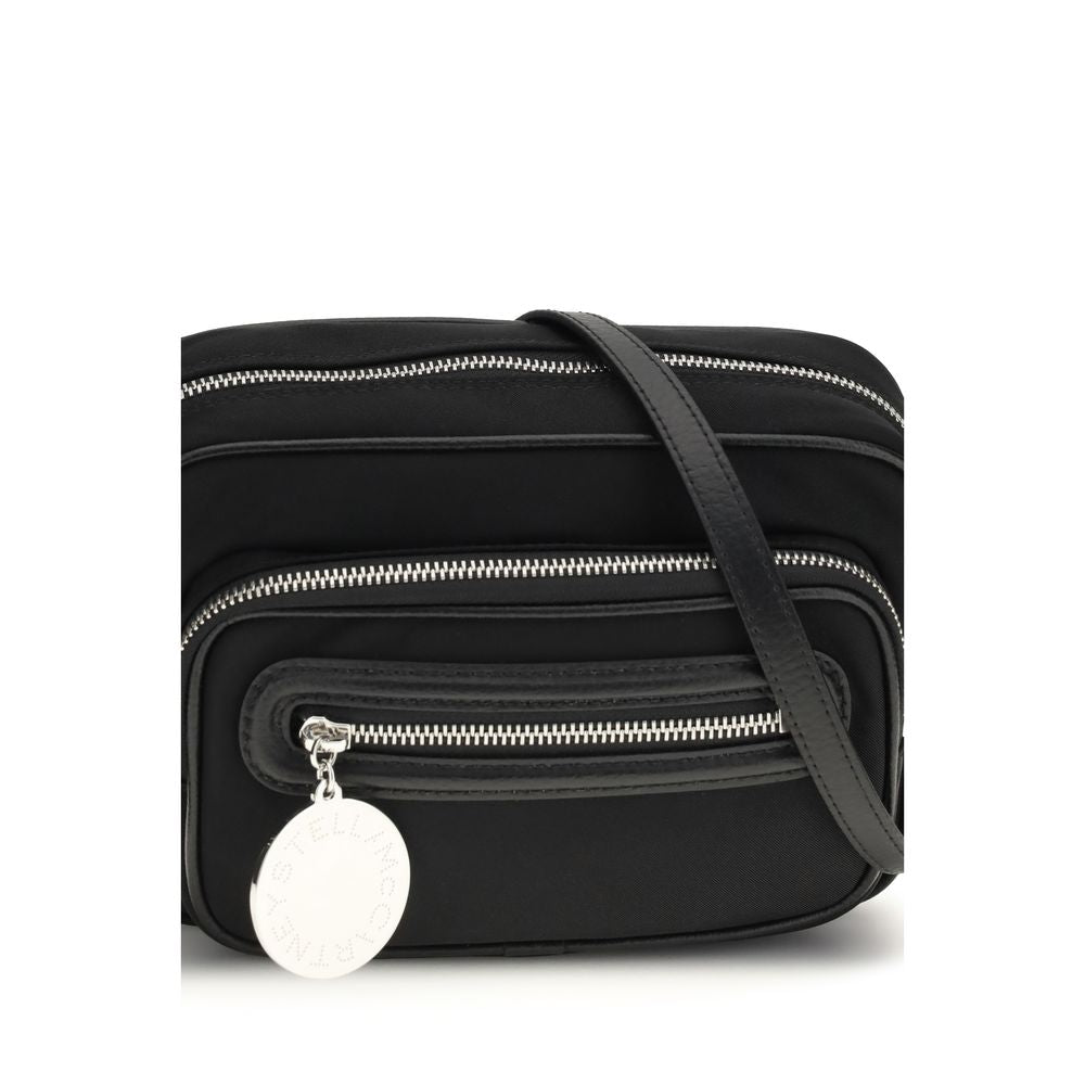 Schwarze Schultertasche aus Polyamid
