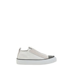 Weiße Low-Top-Sneaker aus Nylon