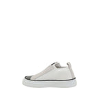 Weiße Low-Top-Sneaker aus Nylon