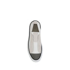 Weiße Low-Top-Sneaker aus Nylon